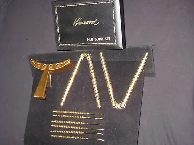 $18.99 • Buy Vintage-WEAVEWOOD NUTCRACKER/BOWL SET Gold Tone W/Original Box USA
