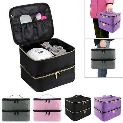 Portable Nail Gel Polish Storage Bag Cosmetic Carry Case Manicure Tool Organizer • £15.79