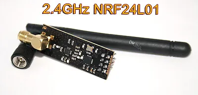 NRF24L01 2.4Ghz & PA LNA SMA Wireless Module 1100M Transceiver  Wireless Antenna • £3.95