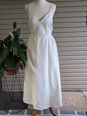 $35 • Buy ASOS Design White Stretch Denim Dress Size 20