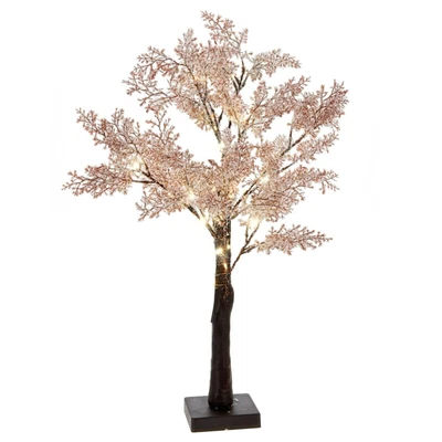 £29.95 • Buy Pre-Lit 2Ft Frosted Christmas Tree Cherry Twig LED Light Up Xmas Tree Home Decor