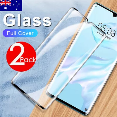 2 PACK Friendly Full Coverage Tempered Glass Screen Protector For HUAWEI P30 Pro • $8.99