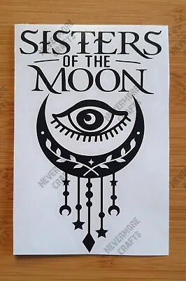 Sisters Of The Moon Witch   Wine Bottle Vinyl Decal Sticker Pagan Witchcraft • £1.80