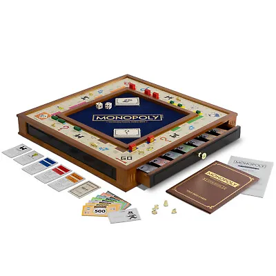 Monopoly Trophy Edition With Deluxe Luxury Wood Cabinet By WS Game Company New • $199.99