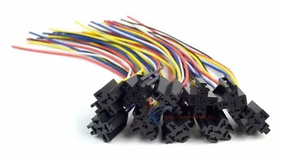 10 Pack 12  5-Wire 5-Pin Relay Harness Socket W/ Leads ERS-124 Install Bay • $18.95