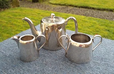 3 Piece Hotel Plate Silverplated EPNS Tea Service Sheffield Mixed Set 1.5Pint • £19.99