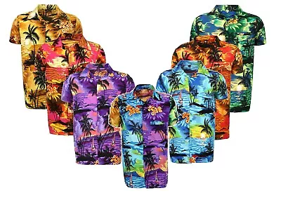 Mens Hawaiian Shirt Stag Beach Hawaii Aloha Party Summer Holiday Fancy S -xxl N1 • £8.99