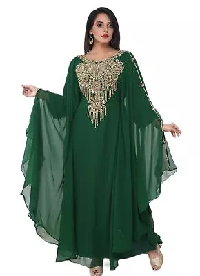 Dubai Kaftan Long Gown Moroccan Style Abaya Farasha Women Dress Maxi 4109 • $59