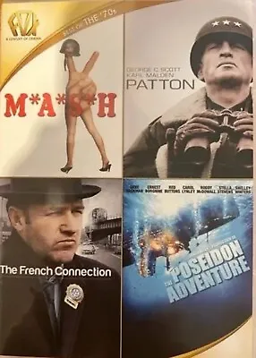 4 Classic 70s Movies M*A*S*H The French Connection Patton The Poseidon Advent • $15.99