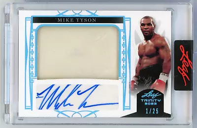 2023 Leaf Trinity Mike Tyson Blue Game-Worn Memorabilia Autograph - 1/25 • $75