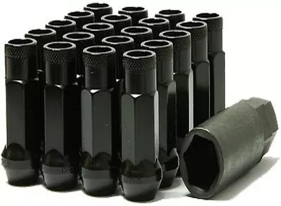 Muteki 32905B SR Series Black 12mm X 1.25mm SR48 Open End Lug Nut Set Of 20 • $40.49