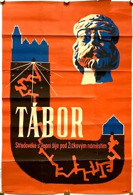 Original Vintage Poster PAVEL LASKA -TRAVEL- CZECHOSLOVAKIA -TABOR- CITY - 1940s • $329