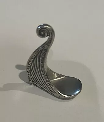 Miniature Modern Looking Viking Ship Figurine Polished Pewter/Silver? NORCE Mark • $19.99