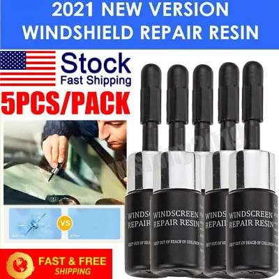 5 Pack Car Glass Nano Repair Fluid Automotive Windshield Resin Crack Glue Kit US • $9.99