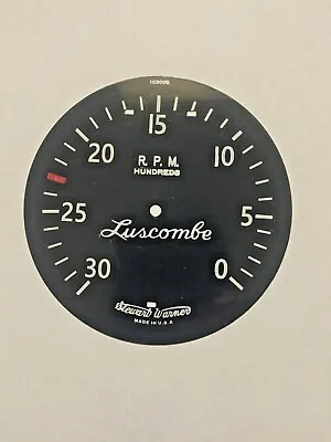 New Luscombe Stewart Warner Tachometer Dial Seconds • $28