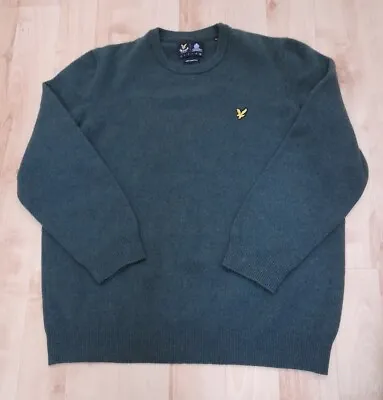 £26.99 • Buy Mens LYLE & SCOTT Jumper Size XXL Extra Large Army Green Wool Sweater Pullover 
