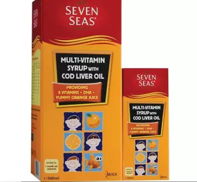 $45.90 • Buy Seven Seas Multi-Vitamin Syrup With Cod Liver Oil 500ml + 100ml FAST SHIPPING
