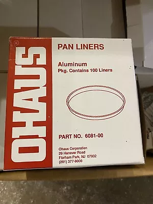 OHAUS 5” OD Round Aluminum Pan Liners For Moisture Analyzer 6081-00 100/Pk • $50