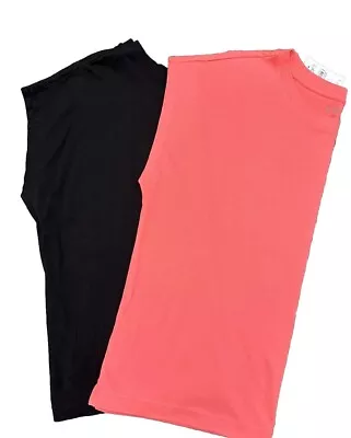 2 - (1 New W/tags) - Loft Muscle Tee  Black & Coral Bundle • $13