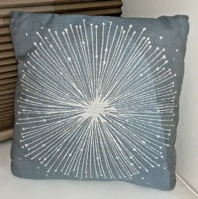 Gloster Throw Pillow Geometric Big Bang Design Mid Century Modern Light Blue • $19.99