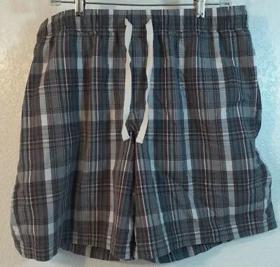 MERONA  Men's Cotton/Polyester Plaid Tie Light Shorts Size L Waist 34  Pocketed • $7.92