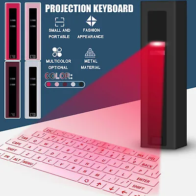 Wireless Bluetooth Laser Projection Virtual Keyboard For PC Tablet Laptop • £66.35