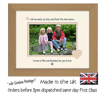 Nan And Grandad Photo Frame We Thank The Stars Above Double Mounted Gift 833F • £15.99