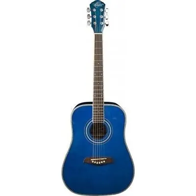 Oscar Schmidt OGHSTBL-A 1/2 Size Blue Finish Acoustic Guitar Safe For Export • $179.95
