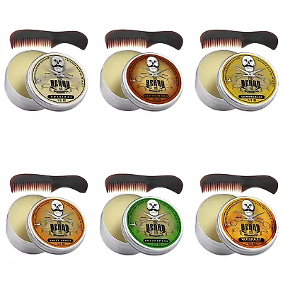 £5.99 • Buy Moustache Wax 15ml & Beard Comb Set Mens Grooming Styling Twists Curls Points