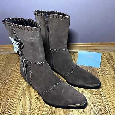 Oak Tree Farms Womens Brown Suede Boots Size 9.5B EXPBR Mid-Calf • $33.97