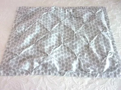 Echo Medium Gray And White Circle Print Ruched Standard Pillow Shams--2 • $7