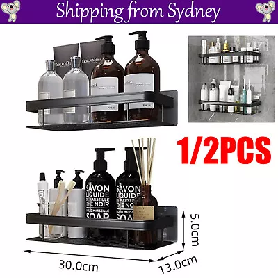 1/2PCS Self Adhesive Storage Kitchen Organiser Shower Shelf Rack Bathroom Caddy • $16.48