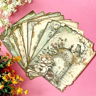 Vintage Style Craft Paper  - Junk Journal - Card Making- Scrapbooking • $6.99