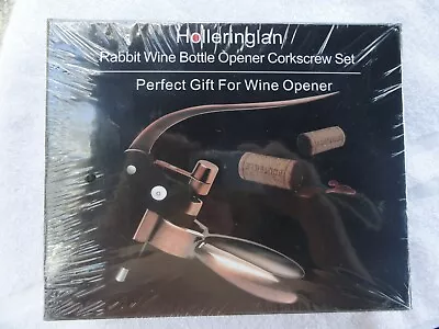 Holleringlan Bronze Rabbit Style Wine Bottle Opener Corkscrew Set • $20