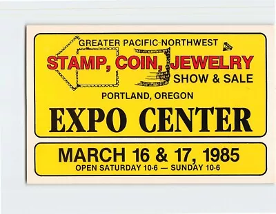 Postcard Greater Pacific-Northwest Stamp Coin Jewelry Show & Sale Oregon • $6.23