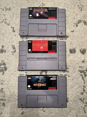 Super Nintendo Bundle: Mortal Combat 2 Final Fantasy II And Final Fantasy III • $50