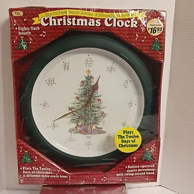 12 Days Of Christmas Musical Singing Lighted 13  Wall Clock Tozaj Never Opened  • $24.97