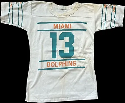 Authentic Vintage 1980s Miami Dolphins #13 Dan Marino Long Sleeve Shirt Youth M • $25