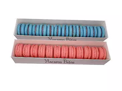 Macaron Bites Blueberry And Strawberry French Macarons 24 Count 100% Natural • $37