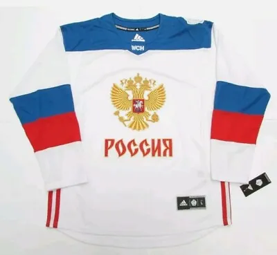 $100 • Buy Adidas Team Russia World Cup Hockey Jersey Men's Medium