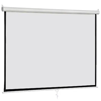 80 -120  Pull Down Projector Screen Portable Projection Screen Movie Theater • $62.58