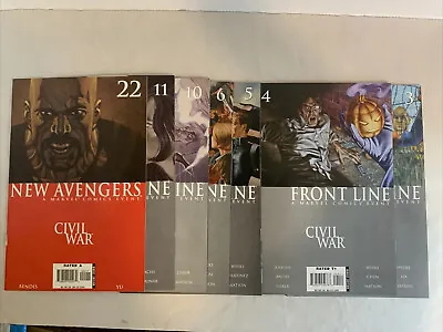 Lot Of 7 Marvel Comics Civil War Frontline # 3 4 5 6 10 11 22  Set NM • $15.99