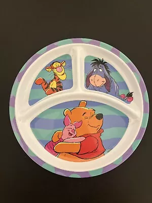 Vintage Disney Winnie The Pooh Plastic Zak Children's Divided Plate • $15