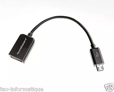 Cable USB Female To Micro USB OTG For Samsung Galaxy Tab 4 10.1 SM-T530 • £4.82