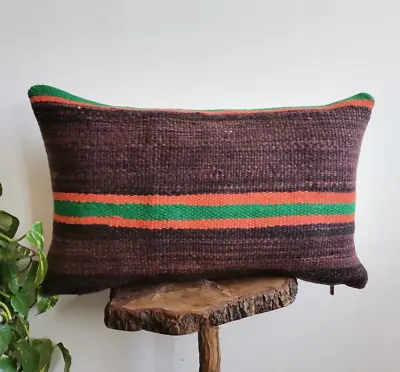 Moroccan Handmade Kilim Pillow Purple Cushion Cover Throw Pillow Case Sofa Boho • $61