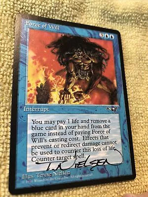 MTG Force Of Will Alliances Edition NM Signed/autographed Terese Nielsen • $49.95