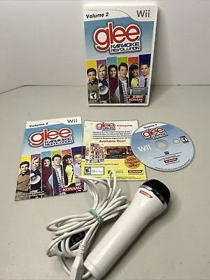 Glee Karaoke Revolution Vol 2 With Microphone (Nintendo Wii 2010)  CIB + Mic • $17.99