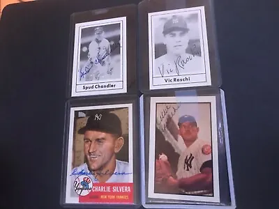 Vic Raschi Spud Chandler Charlie Silvera Allie Reynolds Autographed  • $100