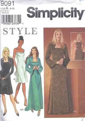 Women's Medieval Style Long & Short Dress & Jacket Sewing Pattern UNCUT 6-16  • $9.89