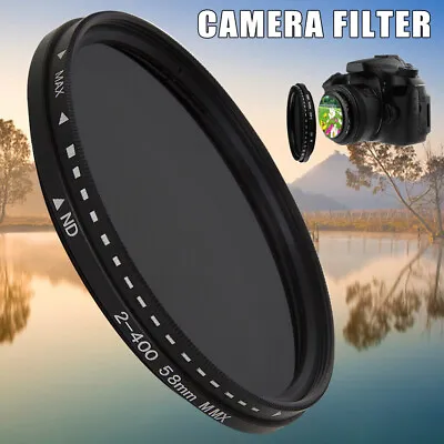 Adjustable Neutral Density Fader Variable ND Filter ND2 To ND400 For Camera Len • $14.72